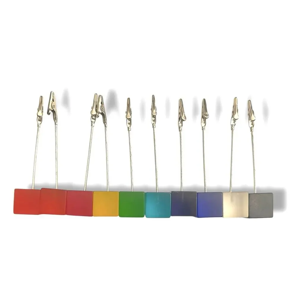 Desktop Picture Holders, 10 pcs Rainbow Colors Polaroid Photo Clip Stand for ...